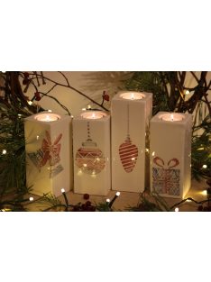 Adventi "koszorú" - 4db-os gyertyatartó szett