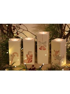 Adventi "koszorú" - 4db-os gyertyatartó szett