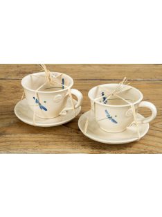 Cappuccinoscsésze - pár - szitakötős