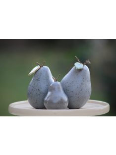 Raku kerámiagyümölcs szett - pöttyös kék